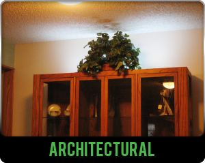 Custom Planter Lighting on China cabinet